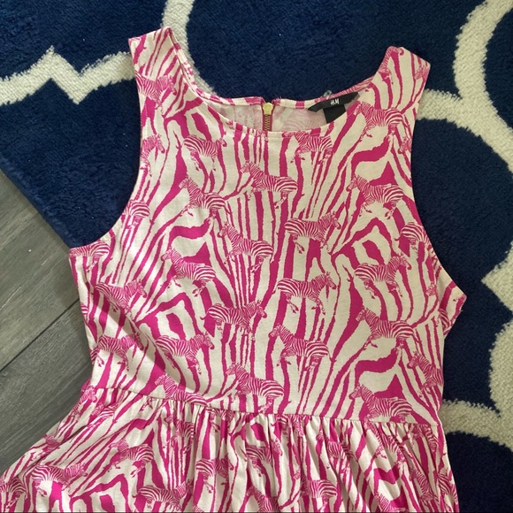 H&M Pink Zebra Cotton Dress - Picture 2 of 11
